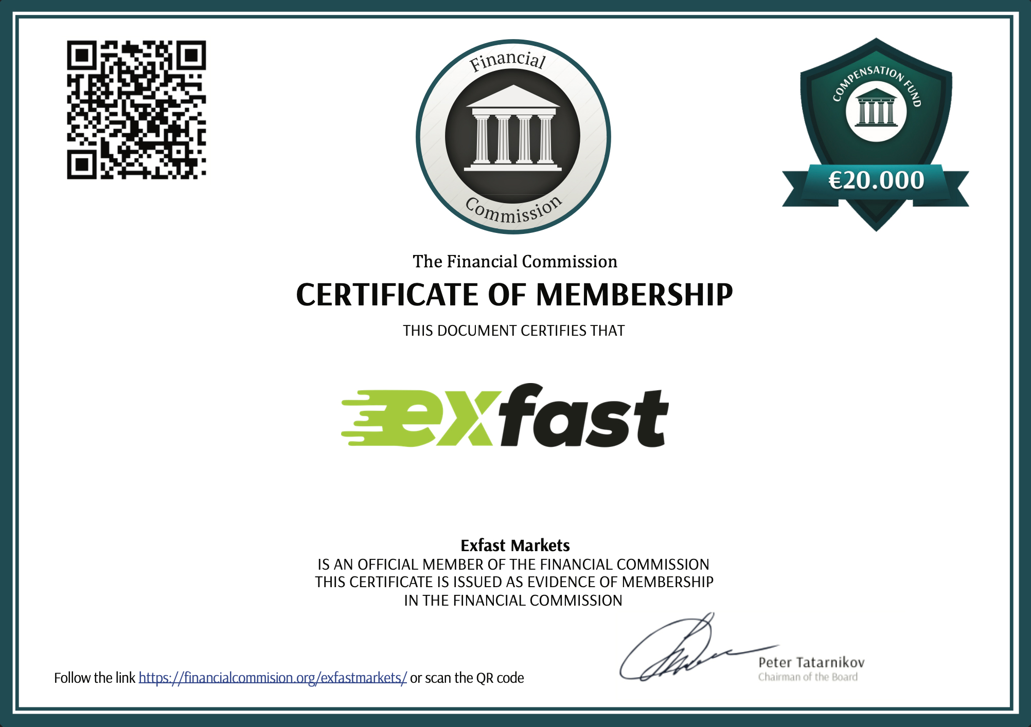 Exfast Markets License